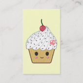 Kirschvanille-kleiner Kuchen Visitenkarte (Rückseite)