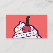 Kirschvanille-kleiner Kuchen Visitenkarte (Rückseite)