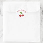 Kirschvibes Runder Aufkleber (Tasche)