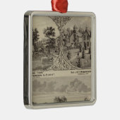 Kirschwaldung, Abhang-Bauernhof Ornament Aus Metall (Rechts)