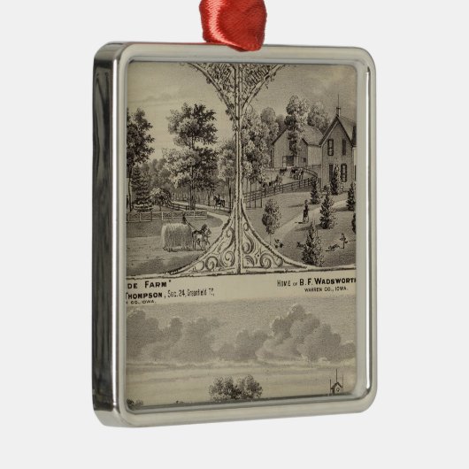 Kirschwaldung, Abhang-Bauernhof Ornament Aus Metall (Rechts)