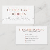 Kirschweg-Gekritzel Visitenkarte (Vorne/Hinten)