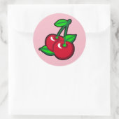 Kirschweide für Kirschpflücker Runder Aufkleber (Tasche)