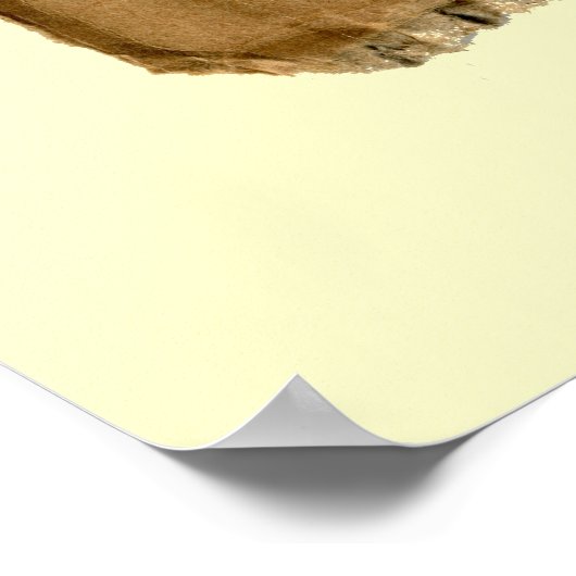 Kirschzweig auf Pappe Poster (Ecke)