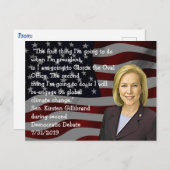 Kirsten Gillibrand zitieren aus der Debatte der De Postkarte (Vorne/Hinten)