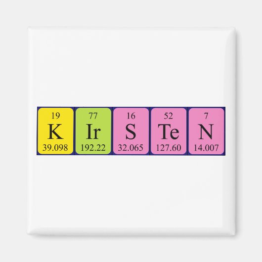 Kirsten Periodenmagnetmagnet Magnet (Vorne)