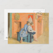 Kirsti und Esbjorn Ein Buch gemeinsam lesen Postkarte (Vorne/Hinten)