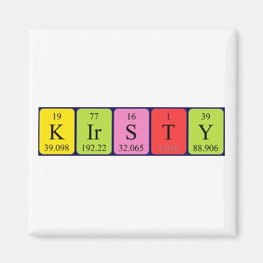 Kirsty Periodenmagnetmagnet Magnet (Vorne)