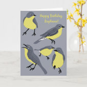 Kirtland's Warblers Bird Lovers Birthday Karte (Gelbe Blume)