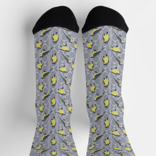 Kirtland's Warblers Bird Lovers Gray and Yellow Socken (Oben)