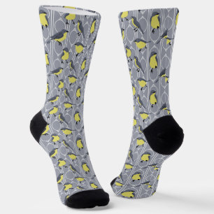 Kirtland's Warblers Bird Lovers Gray and Yellow Socken
