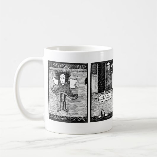 Kis Kopfsprungs-Tasse - Kunst durch Ben Wickey Kaffeetasse (Links)