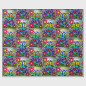 Kisa, das katzenverpackende Papier Geschenkpapier (Flach)