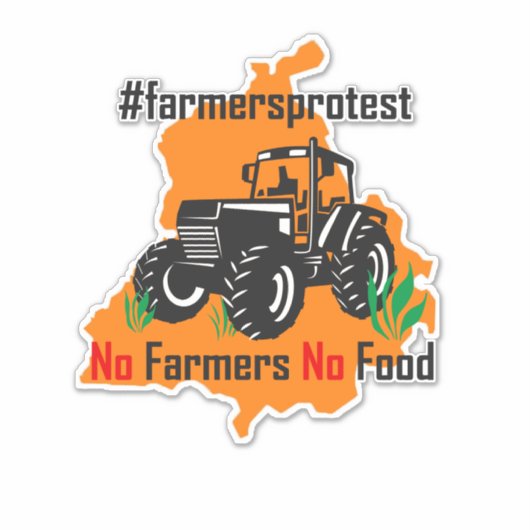 Kisan No Bauern No Food Aufkleber (Vorderseite)