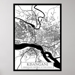Kisangani Demokratische Republik Kongo Stadt  Poster