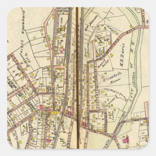 Kisco, New York Quadratischer Aufkleber (Vorderseite)