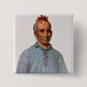 Kish-Kal-Wa, ein Shawnee-Leiter Button