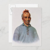 Kish-Kal-Wa, Shawnee-Chef Postkarte (Vorne/Hinten)