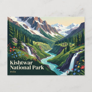 Kishtwar-Nationalpark Indien Postkarte