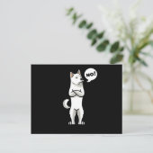 Kishu Inu Stubborn Dog Postkarte (Stehend Vorderseite)