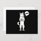 Kishu Inu Stubborn Dog Postkarte (Vorne/Hinten)