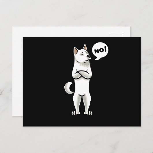 Kishu Inu Stubborn Dog Postkarte (Vorne/Hinten)