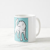 Kishu Ken (紀州犬) Briefmarken-Kaffee-Tasse Kaffeetasse (VorderseiteRechts)