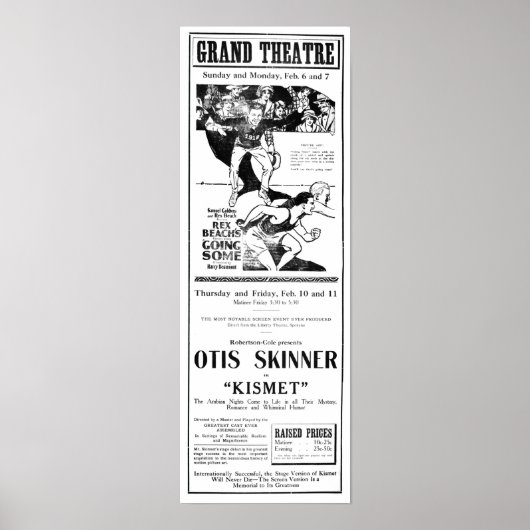 'Kismet' 1921 Vintages Zeitungs- und Plakat (Vorne)