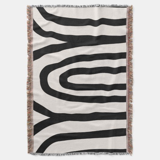 Kismet Black and White Decke (Vorderseite Vertikal)