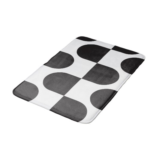 Kismet Black & White Badematte (Schrägansicht)
