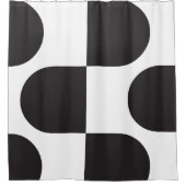 Kismet Black & White Duschvorhang (Vorderseite)