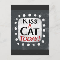 Kiss a Cat Today Postcard