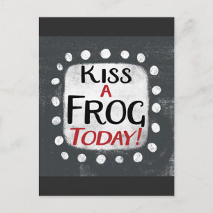Kiss a Frosch Today Postcard Postkarte