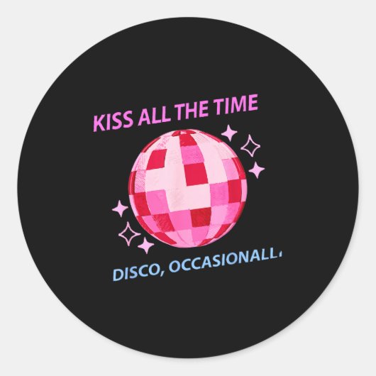 Kiss All Time Disco Occasionally Runder Aufkleber (Vorderseite)