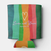 Kiss and hearts gay love dosenkühler (Rückseite)