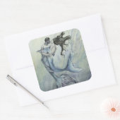 Kiss-Aufkleber 3 Quadratischer Aufkleber (Umschlag)