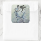 Kiss-Aufkleber 3 Quadratischer Aufkleber (Tasche)