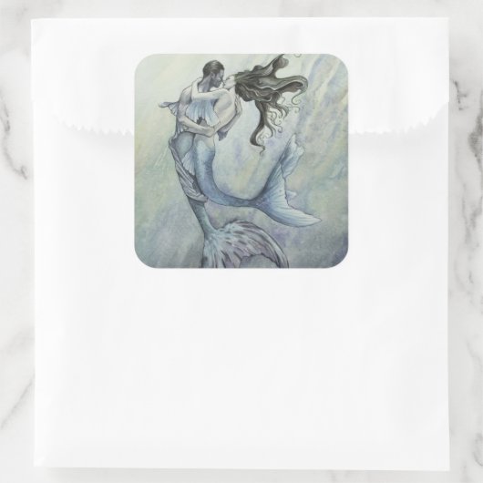 Kiss-Aufkleber 3 Quadratischer Aufkleber (Tasche)