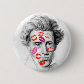 "KISS-BEDECKTER KIERKEGAARD" BUTTON (Vorderseite)