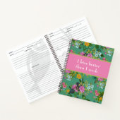 Kiss Better than Cook Funny Floral Rezept Book Notizblock (Innenseite)