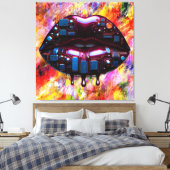 Kiss Board Canvas Print Picture Version 1 Leinwanddruck (Insitu (Schlafzimmer))
