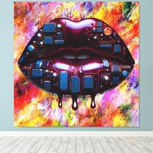 Kiss Board Canvas Print Picture Version 1 Leinwanddruck (Insitu (Holzboden))