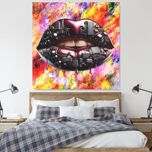 Kiss Board Canvas Print Picture Version 2 Leinwanddruck (Insitu (Schlafzimmer))