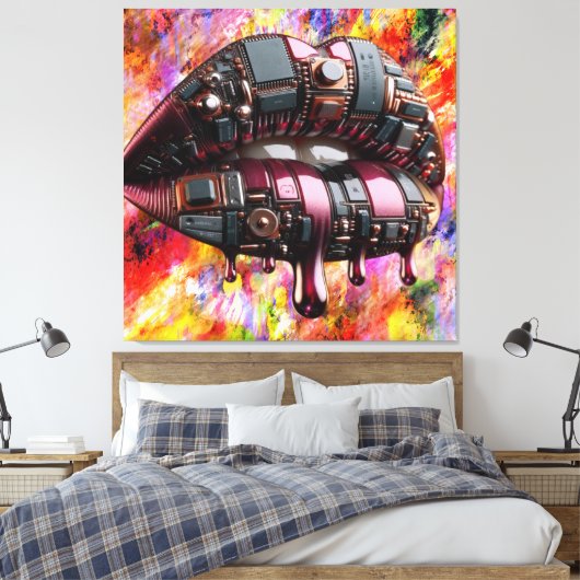 Kiss Board Canvas Print Picture Version 3 Leinwanddruck (Insitu (Schlafzimmer))