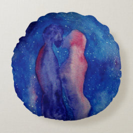 Kiss Brushed Polyester Rundkissen Rundes Kissen