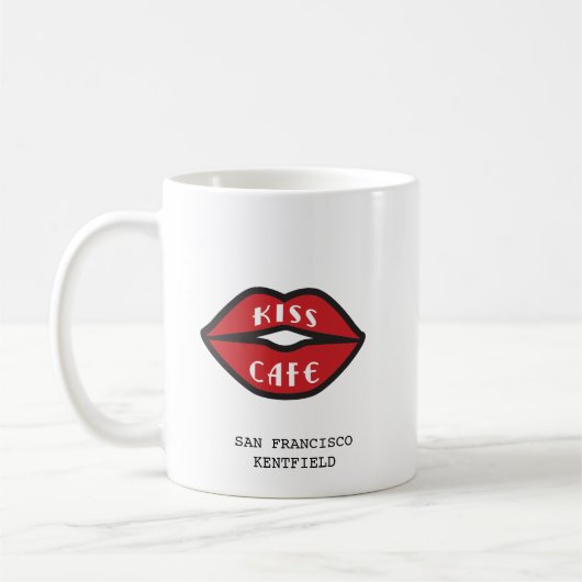 Kiss Cafe Tasse || Fügen Sie Ihren eigenen Standor (Links)