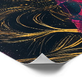 Kiss Celestis Fantasy Art Nouveau Poster (Ecke)