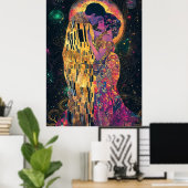 Kiss Celestis Fantasy Art Nouveau Poster (Heimbüro)