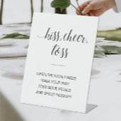 Kiss Cheer Toss Blume Confetti Wedding Sockelschild