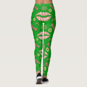 Kiss Clover Lips Kleeblatt St Patricks Leggings (Rückseite)